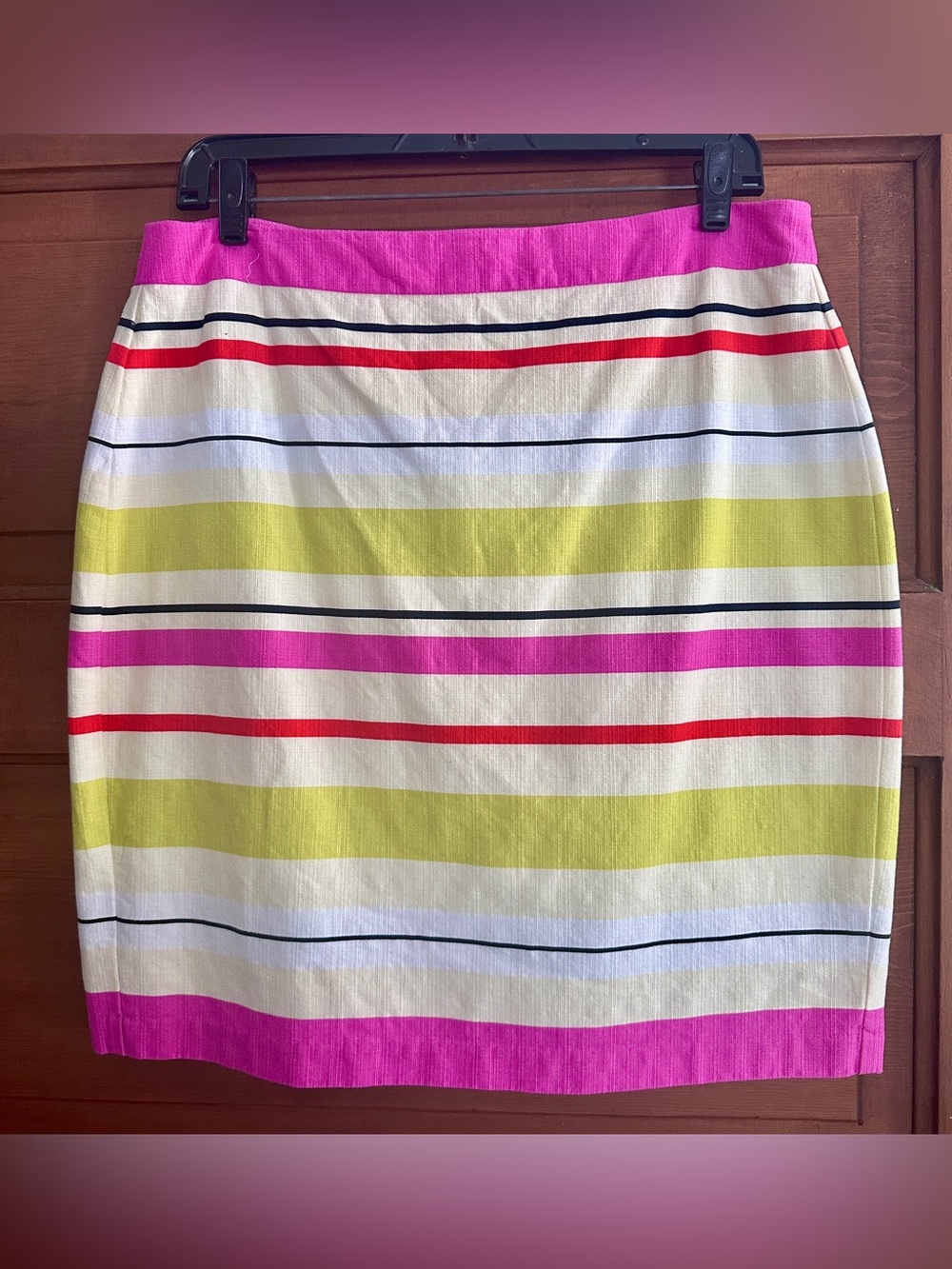 Banana Republic Striped Mini Skirt - Pink, Lime, Red & White!  GORGEOUS!!  EUC